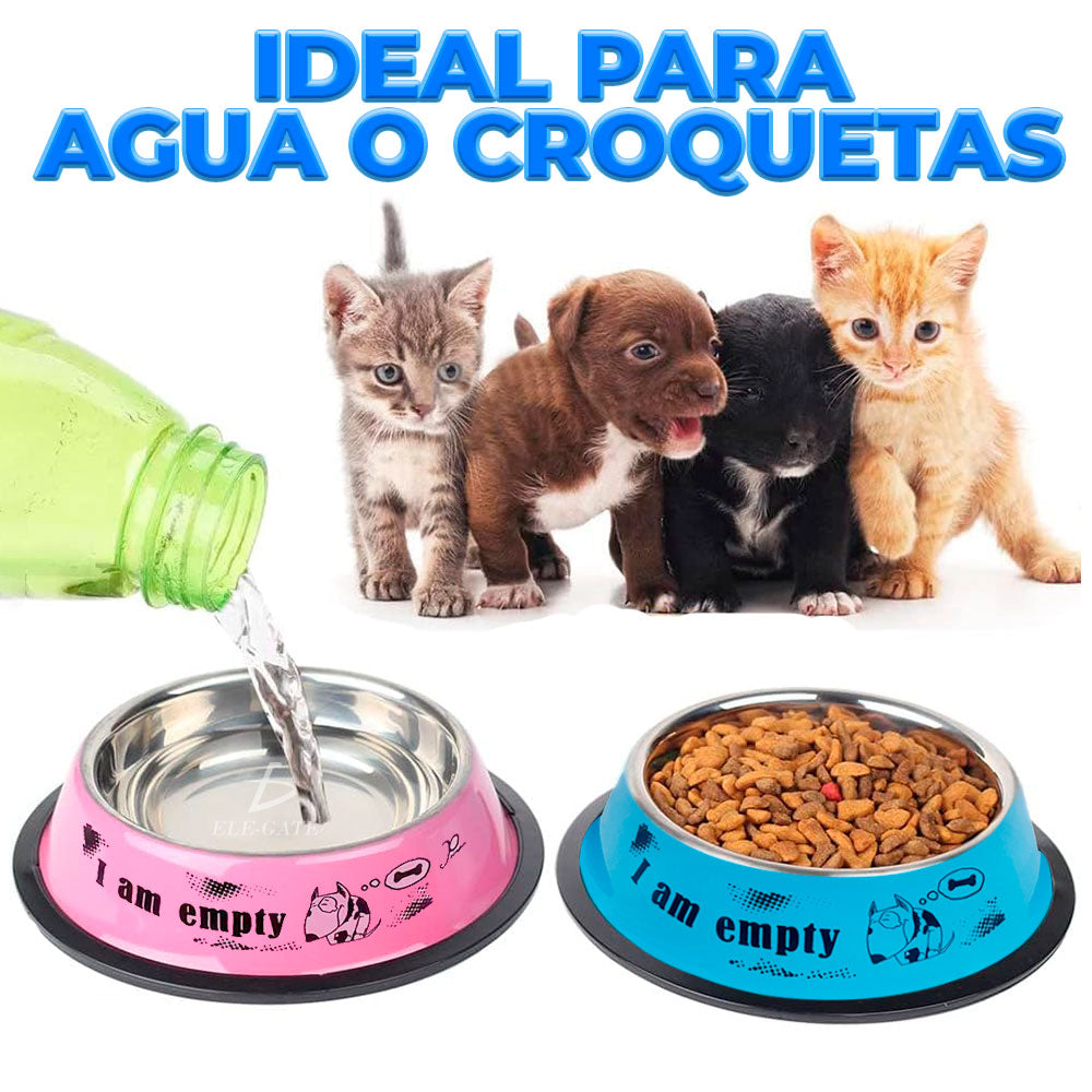 Cuenco de acero inoxidable para mascotas