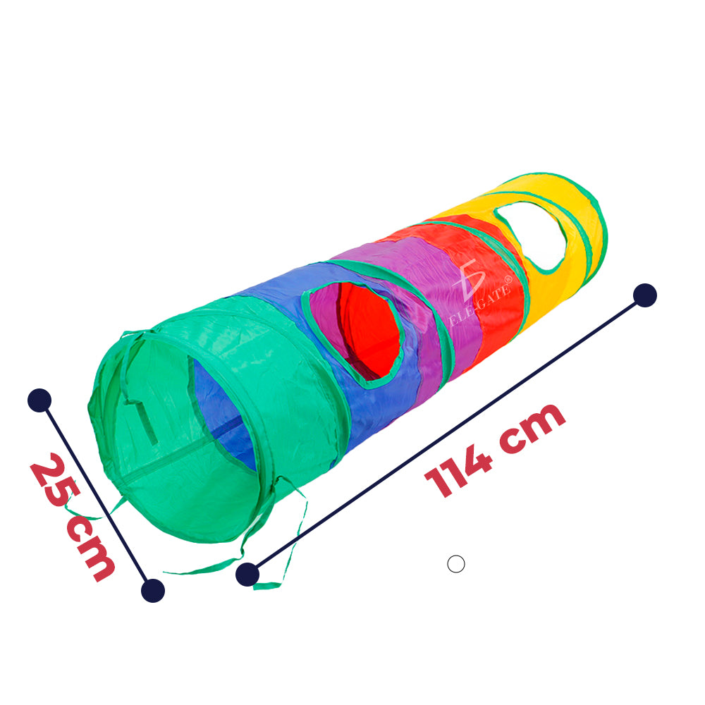 Túnel plegable colorido para gatos
