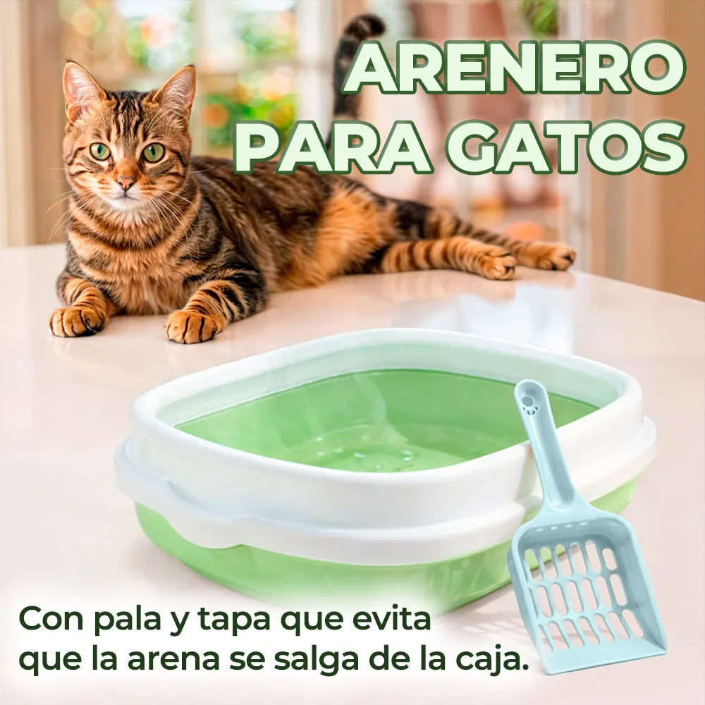 Arenero Plástico para Gatos con Pala — imagen 1