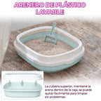 Arenero Plástico para Gatos con Pala — imagen 2