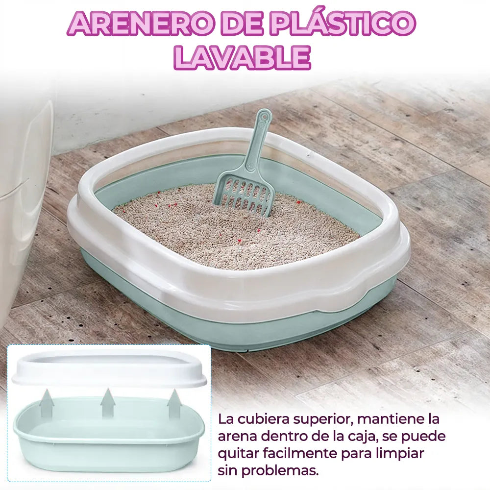 Arenero Plástico para Gatos con Pala — imagen 2