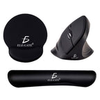 Kit de mouse vertical, mouse pad y almohadilla para teclado