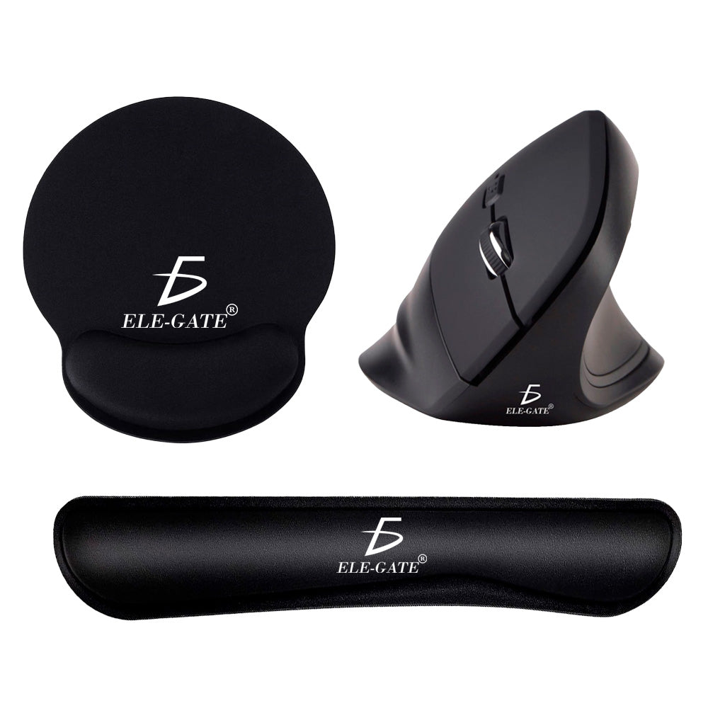 Kit de mouse vertical, mouse pad y almohadilla para teclado