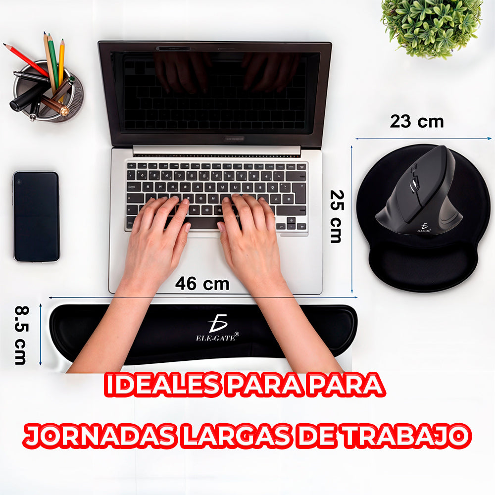 Kit de mouse vertical, mouse pad y almohadilla para teclado