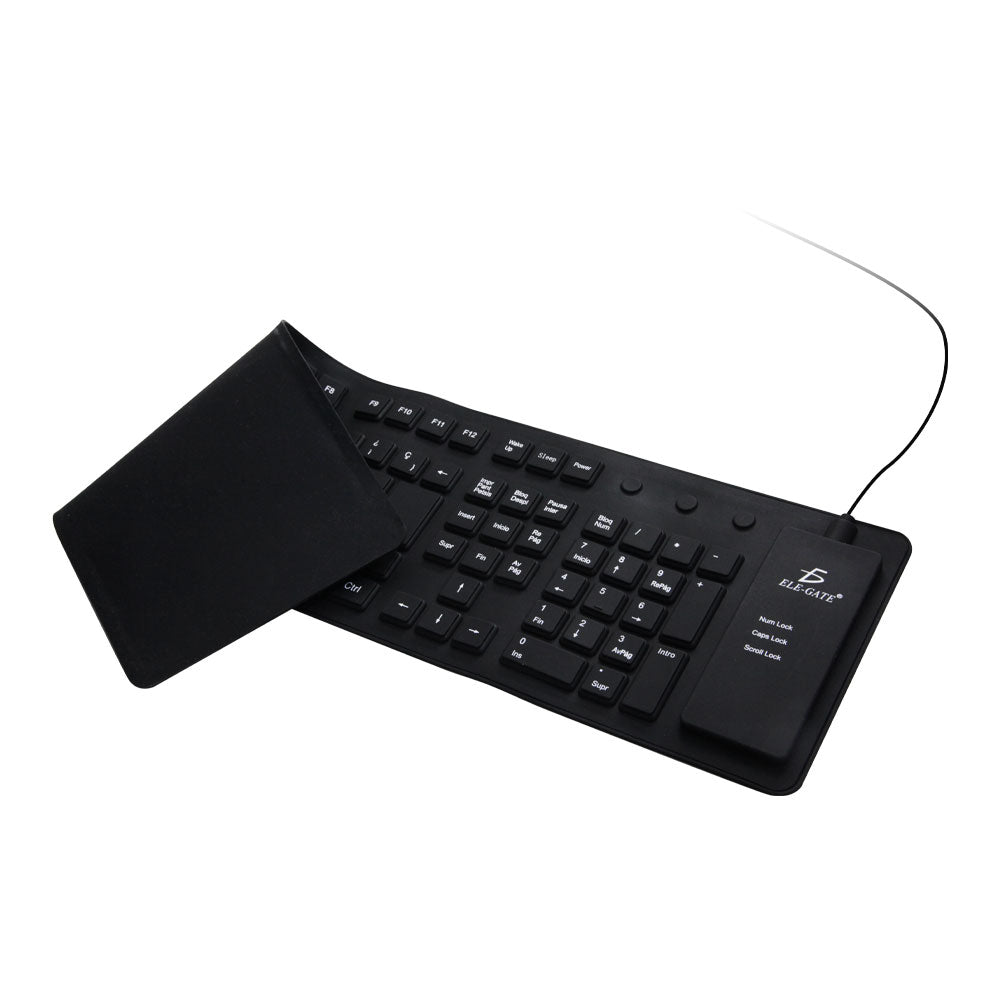 Teclado flexible USB con teclado numérico