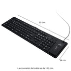 Teclado flexible USB con teclado numérico