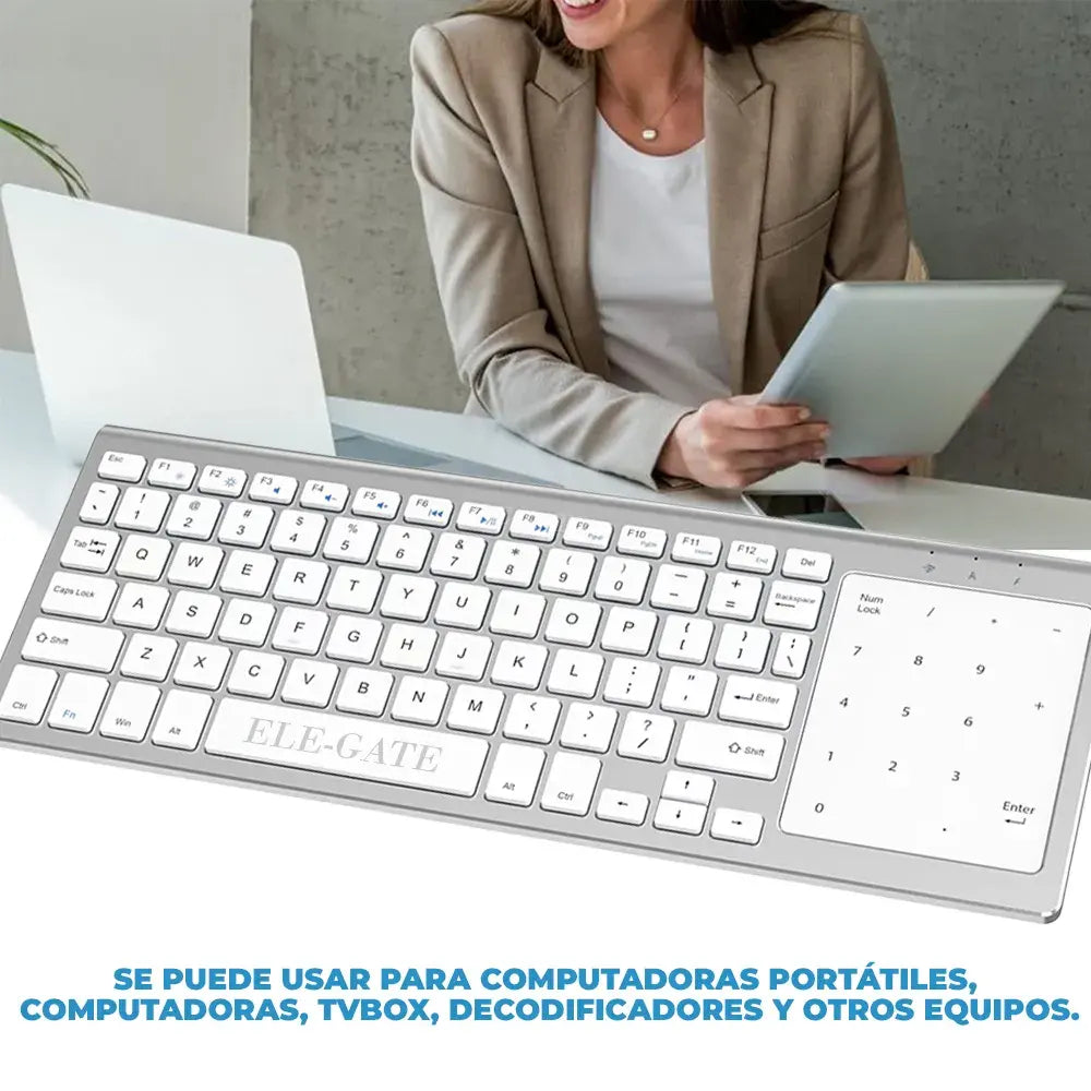 Teclado Bluetooth 2.4G con Touchpad y Teclado Numérico — imagen 3