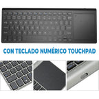 Teclado inalámbrico con touchpad y teclado numérico