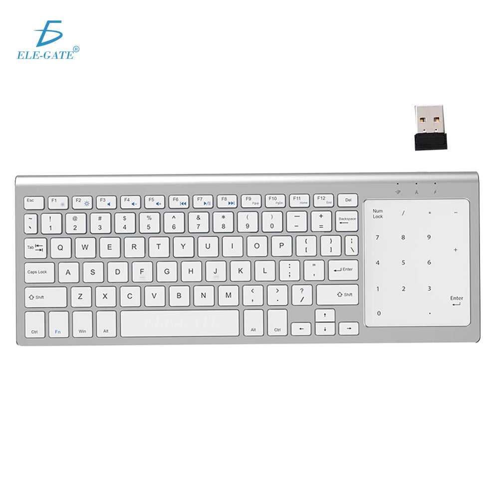 Teclado inalámbrico con touchpad y teclado numérico