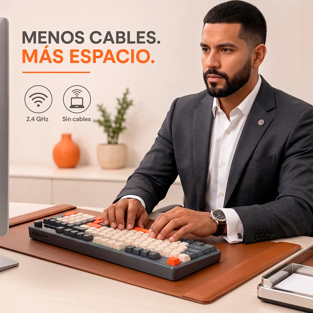 Teclado gamer de 99 teclas — conectividad
