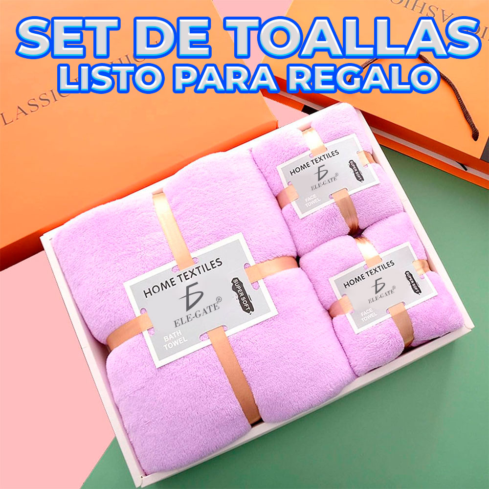 Juego de 3 toallas de algodón