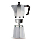 Cafetera italiana plateada de 300 ml