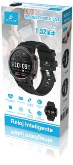 Smartwatch deportivo con base de carga inalámbrica