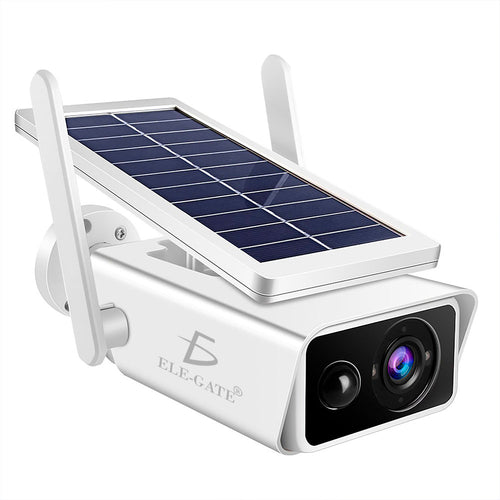 Cámara WiFi con panel solar, HD y visión nocturna, IP66