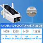 Cámara WiFi con panel solar para exterior