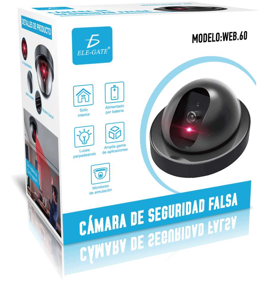 Cámara domo simulada con luz LED roja