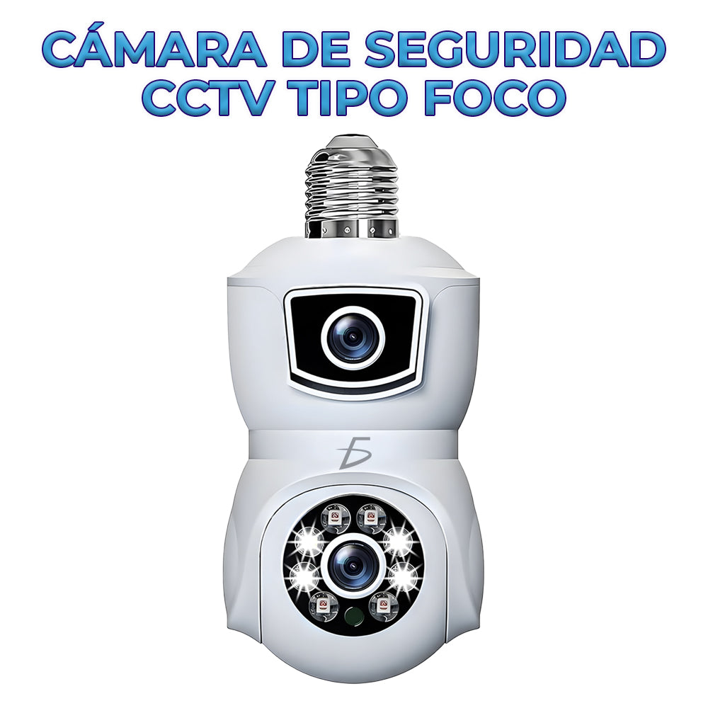 Cámara de seguridad exterior con doble cámara de 4MP