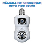 Cámara de seguridad exterior con doble cámara de 4MP