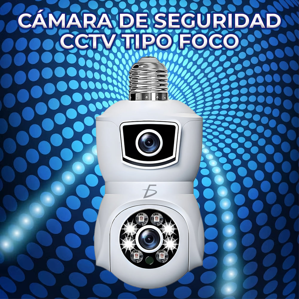 Cámara de seguridad exterior con doble cámara de 4MP
