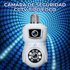 Cámara de seguridad exterior con doble cámara de 4MP