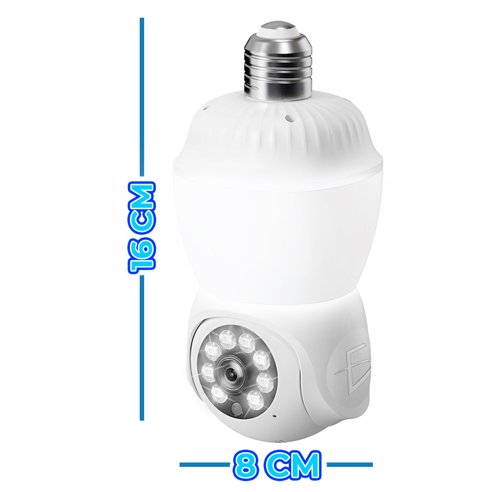 Foco LED inteligente con cámara WiFi 1080p
