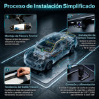 Cámara de tablero de 4 canales para auto con WiFi y GPS