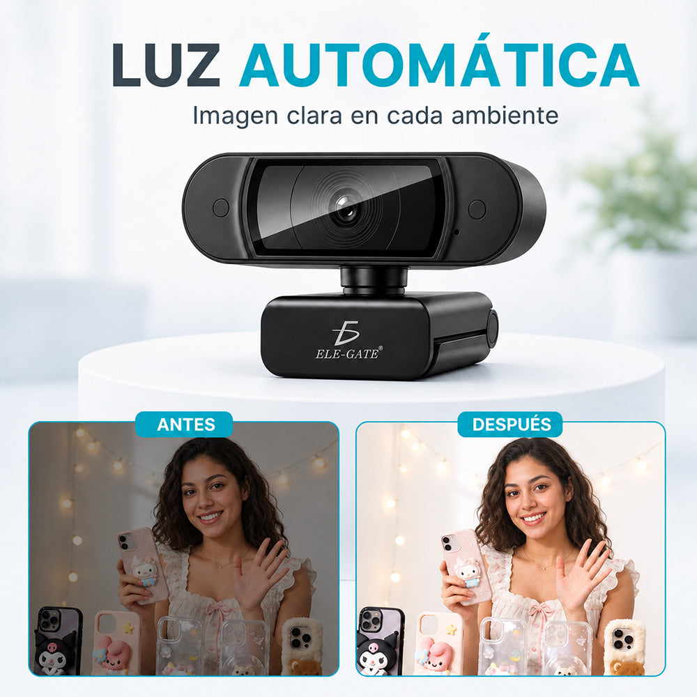 Webcam 4K con clip para monitor
