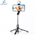 Trípode plegable para celular con control remoto y abrazadera