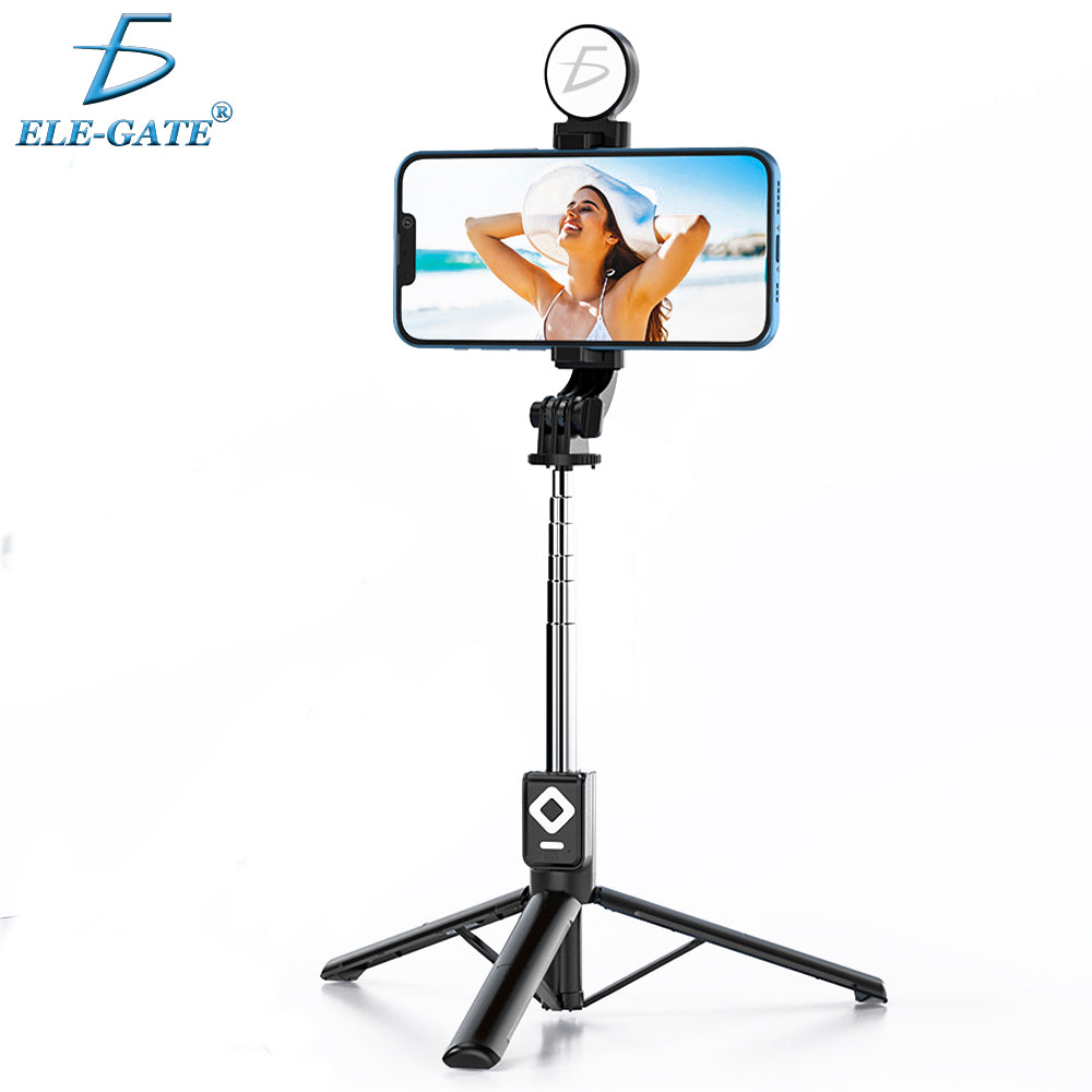 Trípode plegable para celular con control remoto y abrazadera