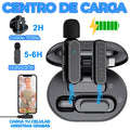 Micrófono Lavalier Inalámbrico con Base Cargadora USB-C