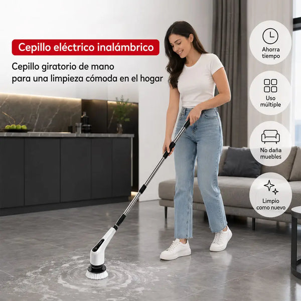 Cepillo Eléctrico Inalámbrico 25W con 9 Cabezales