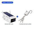 Combo: cámara WiFi solar + candado de hierro sólido