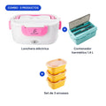 Combo: lonchera eléctrica + contenedor hermético 1.4 L + set de 3 envases