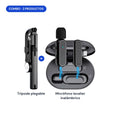 Combo: trípode plegable + micrófono lavalier inalámbrico