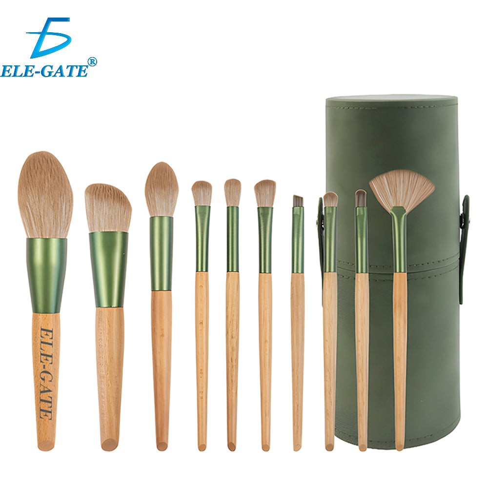 Set de 10 brochas de maquillaje de cerdas suaves