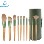 Set de 10 brochas de maquillaje de cerdas suaves