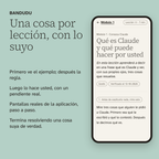 Una cosa por lección, con lo suyo