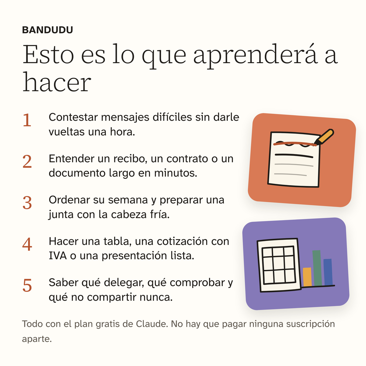 Esto es lo que aprenderá a hacer