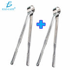 Dos pinzas de cocina de acero inoxidable